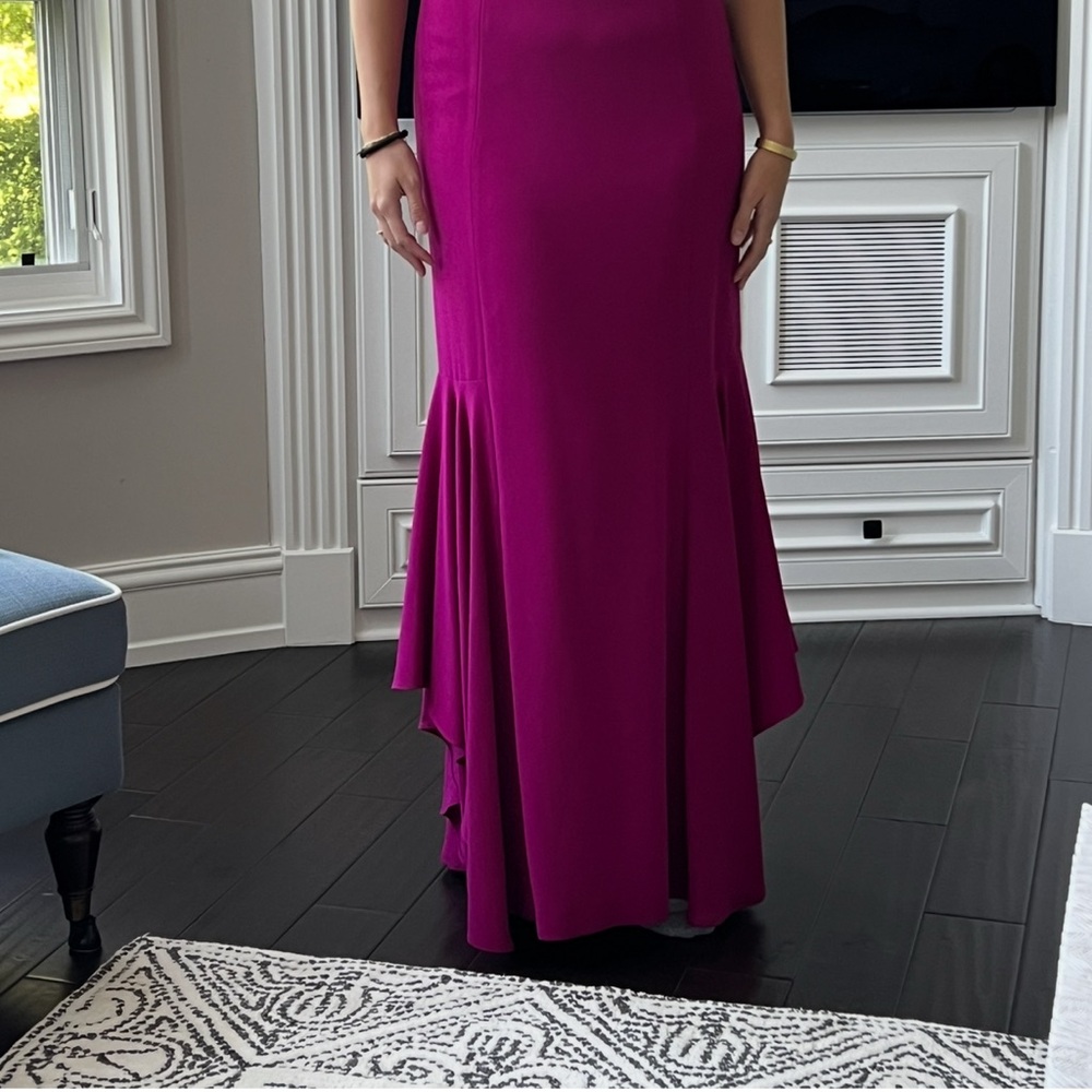 Teri Jon Strapless Fuchsia Dress - Picture 2 of 5